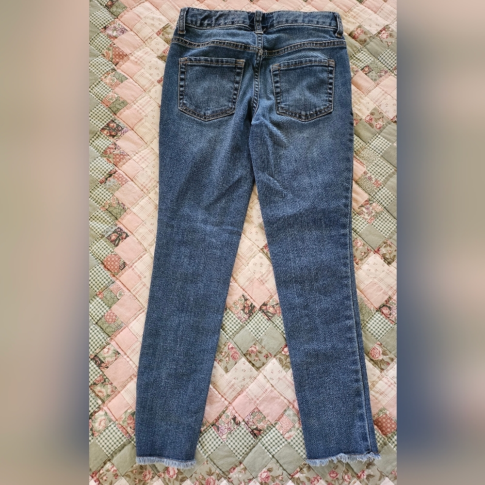 Cat & Jack Girls Patchword Designed Jeggings- Size 8 - Picture 2 of 8